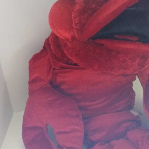 Vintage DAN DEE Jumbo Lobster 32" Red Shimmer Big Lips Toy Plush bin LL - Picture 3 of 6